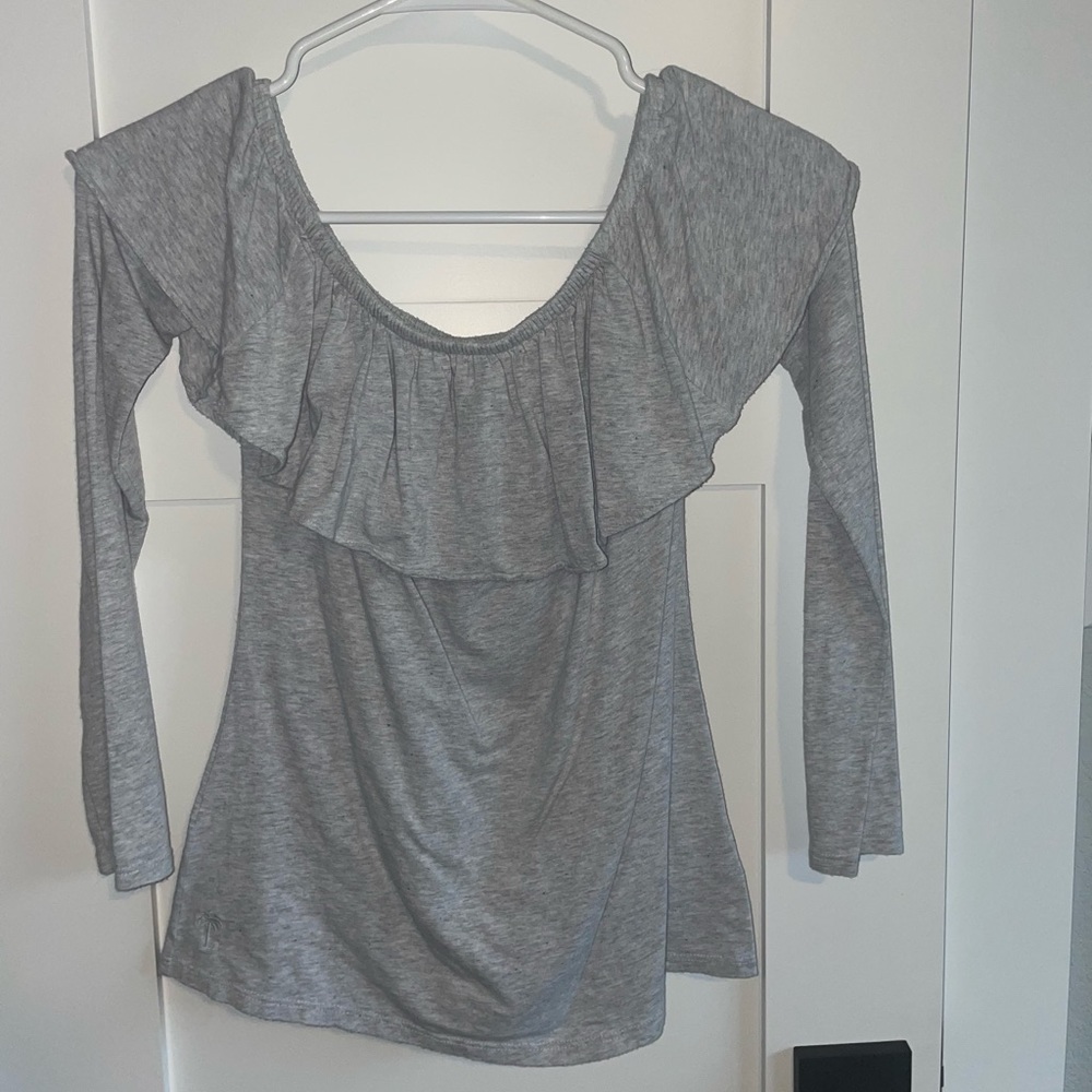 Lilly Pulitzer Augustus Top Gray XXS